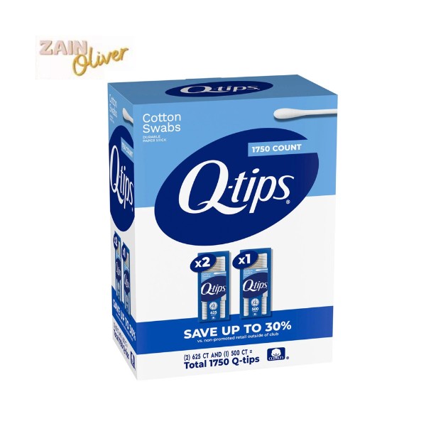 Q-tips Cotton Swabs, 1,750 ct., 3 pk.