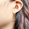 CELESTIAL Sun and Moon Mismatched Thick Gold Huggie Hoop Earrings