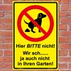 Sign "Hier BITTE nicht " Sign 300 x 200 mm