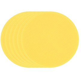 PATIKIL Spot Markers 4" 6pcs Non-Slip Floor Dot Agility Markers Flat Field Cone Poly Dot Gym PE Speed Training Dance Soccer Basketball Sports Yellow