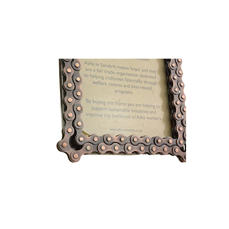 HDmirrorR Shared Earth Recycled Bike Chain Fair Trade Photo Frame