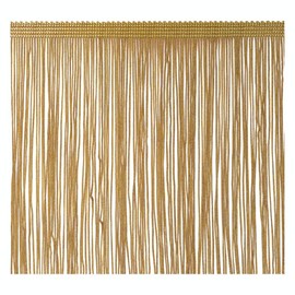 VoilaLove Fringe Trim Tassel 8inch Wide 2 Yards Long for Clothes Accessories Latin Wedding Dress DIY Decoration (Gold)