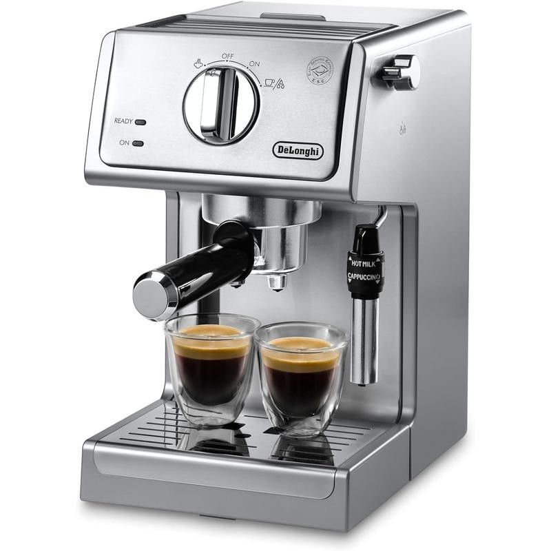 Bar Pump Espresso and Cappuccino Machine, 15", Stainless Steel