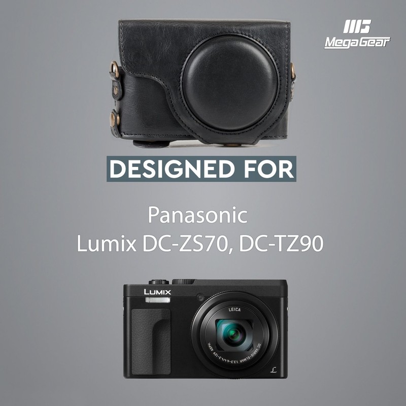 MegaGear MG1258 Panasonic Lumix DC-TZ95, DC-TZ90 Ever Ready Leder Kamera-Case