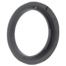 Mugast Adaptador de Lente inversa de fotografía Macro, 52 mm, 55 mm, 58 mm Anillo de Adaptador inverso de Disparo Macro de aleación de Aluminio Duradera para cámara réflex Digital