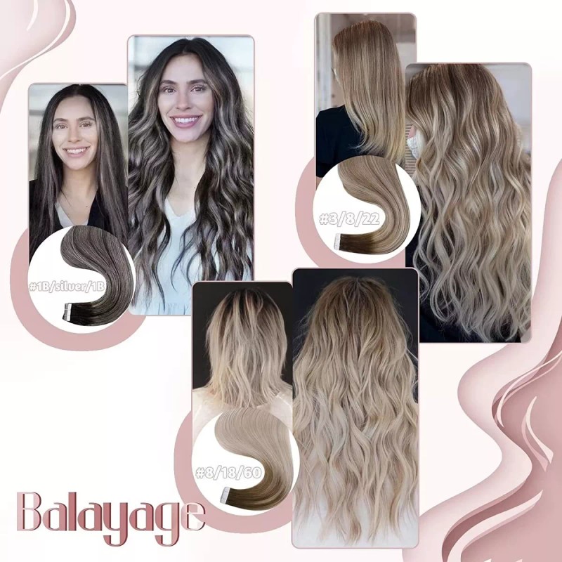 Hetto Extensiones De Cabello 100% Real 50gr 20in #3 Castaño