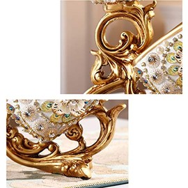 Estante para botellas de vino para mesa de trabajo, diseño retro dorado, soporte para botellas de vino, multifuncional, resina para guardar copas de  