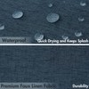 MIULEE 84" Long Scalloped Shower Curtain Linen Textured with 12
