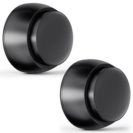 2PCS Door Stopper Wall Protector with Silicone Head, Aluminum Door Knob Wall Protector, Spring Shock Absorption Technology, 1.65" Door Stoppers for Wall, Adhesive Installation or with Screw