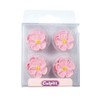 Pink Rose Sugar Decorations - single