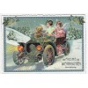 Postcard Glitter Tausendschoen Angels with Toys Driving Automobile Postcrossing