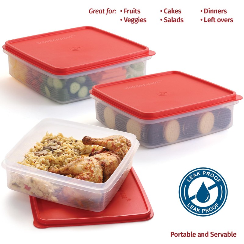 Plastic Storage Containers with Lids – 2-Pack 3L Cupcake Carrier