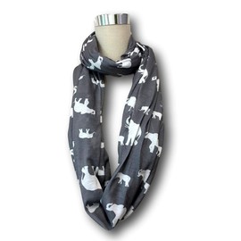 Infinity - Bufanda de lactancia para bebé, Grey w/White Elephants