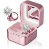 YUEHEMEI Clip on Open Ear Wireless Earbuds with Snowflake Earrings