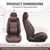 TIEHESYT Mature Brown Car Seat Covers, Breathable Faux Leather, Universal