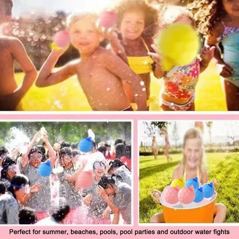 10 Pcs Reusable Water Balloons Silicone Water Balloons Self Sealing