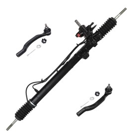 Detroit Axle - Power Steering Rack and Pinion + Outer Tie Rods Replacement for Honda Accord Acura CL 4 Cylinder - 3pc Set