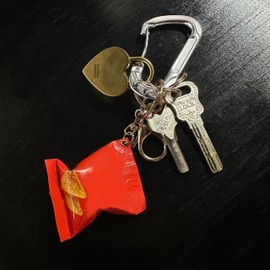 Rough Enough Carabiner Keychain Key Organizer Clip on with Key Ring for Men, Silver, Small