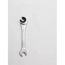 FLZOSPER 10mm Metric Fix Tubing Wrench，Fixed Head Tubing Ratchet Open End Wrench, Ratcheting Fix Combination Wrench Spanner