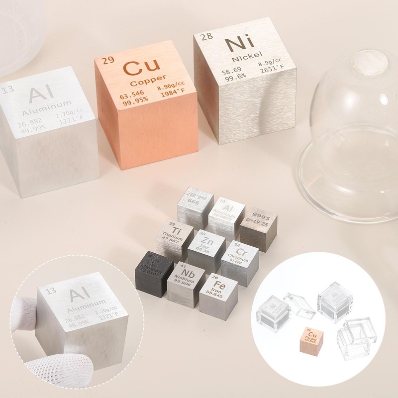 sourcing map Indium Cube, 0.5 Inch High Density Metal Element