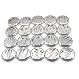 Sky-Welle 20 Pieces 65 mm Stainless Steel Ventilation Grille Round Air Grille Silver Ventilation Grille Ventilation Grille