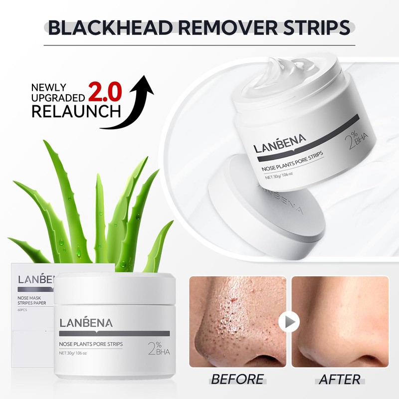 LANBENA Blackhead Remover - Peel Off Mask for Nose &