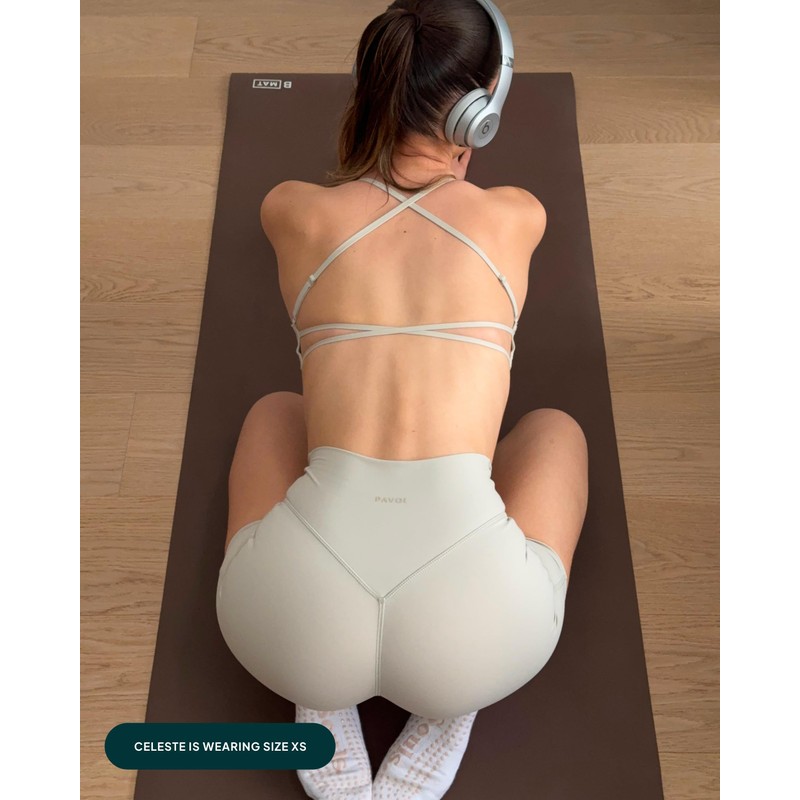 PAVOI ACTIVE Open Back Strappy Yoga Workout Bras for Women