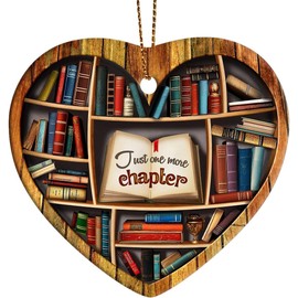 Book Ornaments for Christmas Tree 2025, Gifts for Book Lovers, Christmas Ornament Books Decor for Librarian, Learning Club Gifts Ideas for Women, Christmas Decorations Ceramic Ornaments