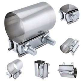 CALU LUKY Stainless Steel 2.5" Butt Joint Exhaust Clamp (2Pcs)