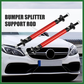 Motoforti 1pair 75mm 2.95" Splitter Support Rods Adjustable Front Rear Bumper Lip Splitter Strut Rod Tie Support Bars Fit Most Vehicle Red Long-lasting