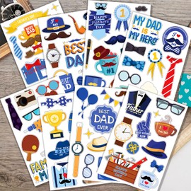 HOWAF 80+Pcs Father’s Day Window Clings Fathers Day Decoration Window Stickers Best Dad Ever Window Cling for Dad’s Day Party Supplies Dad’s Birthday Window Decals Family Window Favor