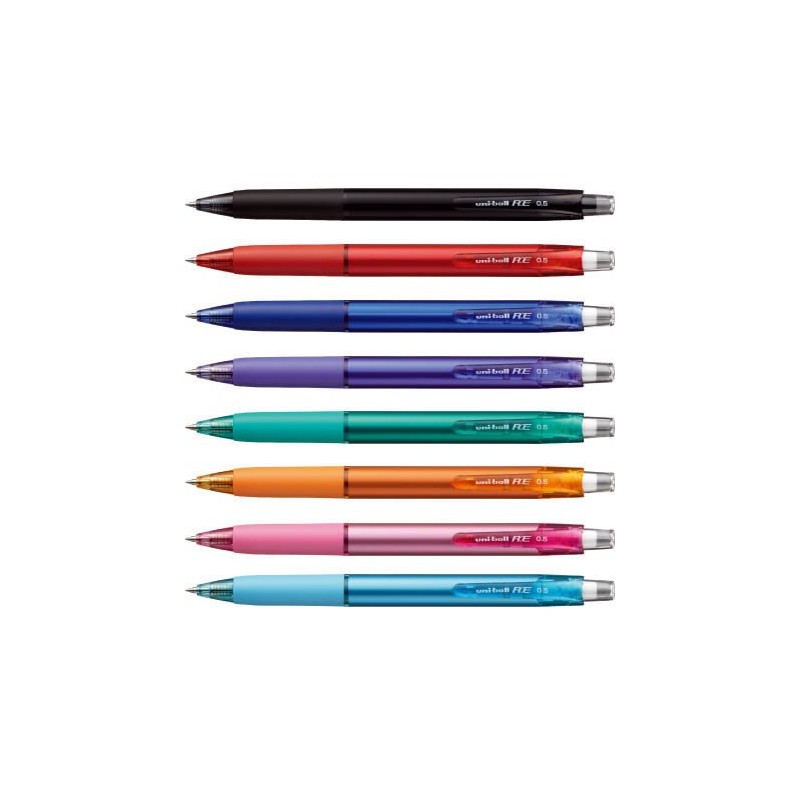 Mitsubishi Pencil URN180058C Erasable Ballpoint Pen, Uniball RE, 0.5, 8