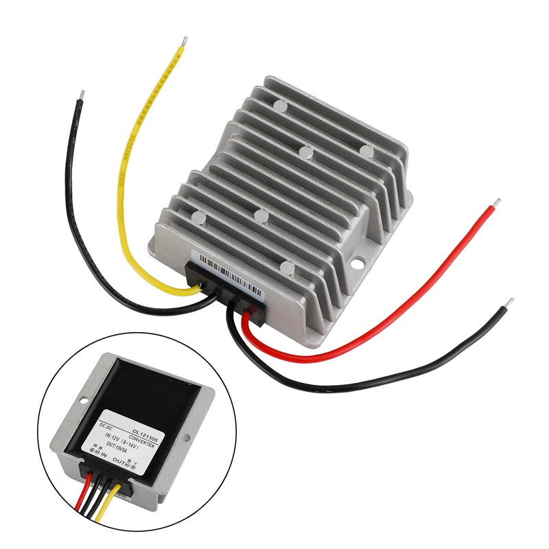 Areyourshop Waterproof DC/DC Converter Regulator 12V Step Up to 15V