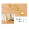 PEALICIOUS PEALICIOUS Chunky Heart Necklace, Gold Chunky Necklace for Women