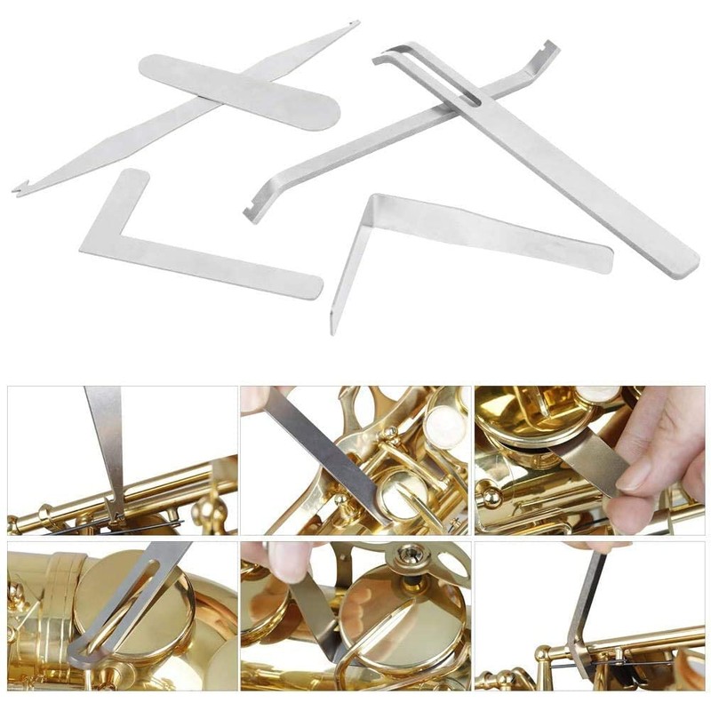 Jiayouy 26PCS Sax Repair Tool Kit include LED Leak Light