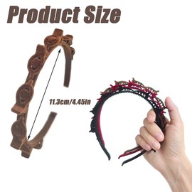 ZAHD 3 Pieces Hair Band with Clips, Women's Hair Band with Clips, Hairstyle Aid, Non-Slip Headband with Clips, Braided Hair Clips for Styling Long Short Hair