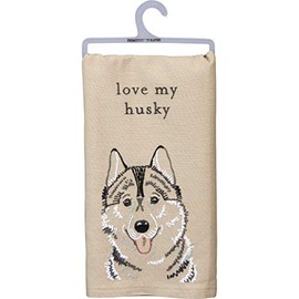 Primitives by Kathy Love My Husky Dish Towel