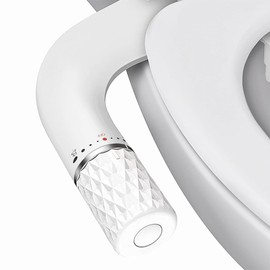 Ultra-Slim Bidet Attachment for Toilet, Dual Nozzle Bidet Toilet Seat Attachment with Pressure Controls(Frontal & Rear Wash) for Existing Toilets,Easy to Install, Design Non-Electric Bidet