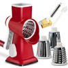 KEOUKE Rotary Cheese Grater with Handle Vegetable Cheese Shredder Slicer