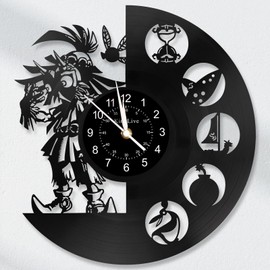 12 Inch Game Theme Vinyl Record Wall Clock, Action Adventure Game Wall Clock, Gaming Wall Art, Gamer Gift, Wall Decor - for Gaming Room,Living Room, Bedroom