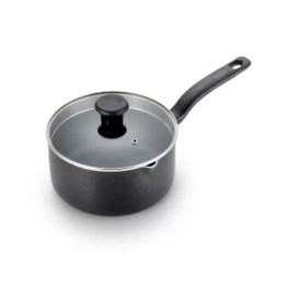 Unbranded T-fal 3qt Saucepan with Lid, Simply Cook Nonstick Cookware Black