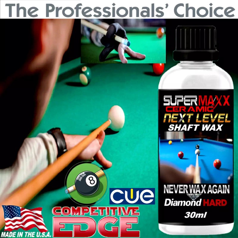 SUPERMAXX BILLIARDS POOL CUE SHAFT WAX "CERAMIC COATING CLEAR COAT"