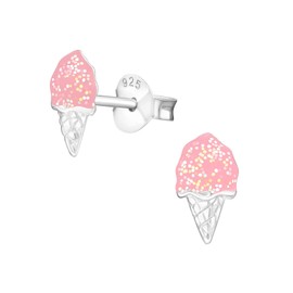 Monkimau Girl Earrings Ice Cream Bag Earrings in 925 Sterling Silver Silver
