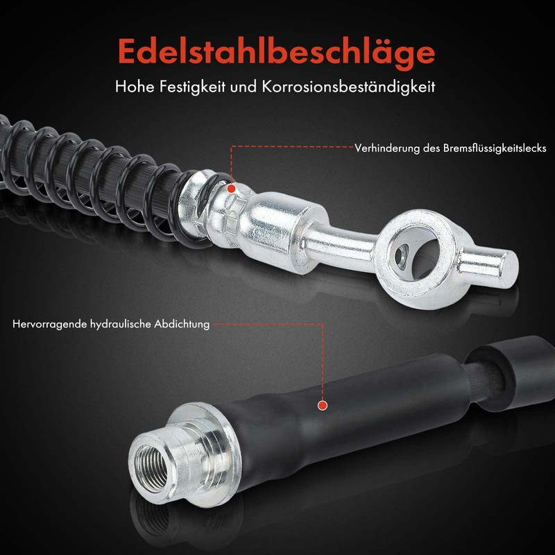 Frankberg 2 x Brake Hose Front Left Right Compatible with