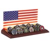 LIUYALO Challenge Coin Display, Light up Coin Holder American Flag