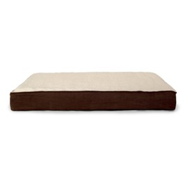 Furhaven Orthopedic Dog Bed for Large Dogs w/ Removable Washable Cover, For Dogs Up to 95 lbs - Sherpa & Suede Mattress - Espresso, Jumbo/XL
