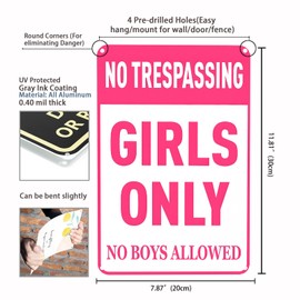 "Girls Only" Women Reserved Rooms Wall Decorations for Private Rooms such as Bars and Rooms 20 x 30 cm (2443)
