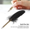 Quill Pen Set Retro Elegant Exquisite Pattern Smoothing Writing Feather