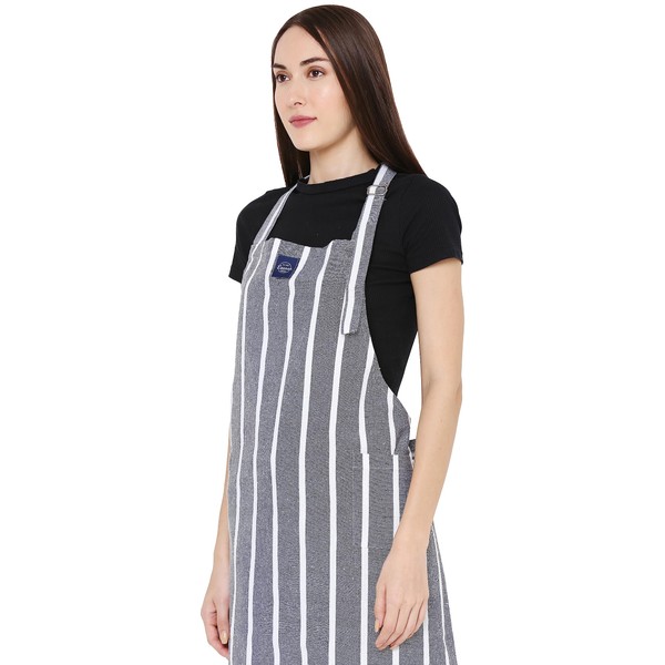 Encasa Homes Adjustable Kitchen Cotton Apron With Pockets & Towel