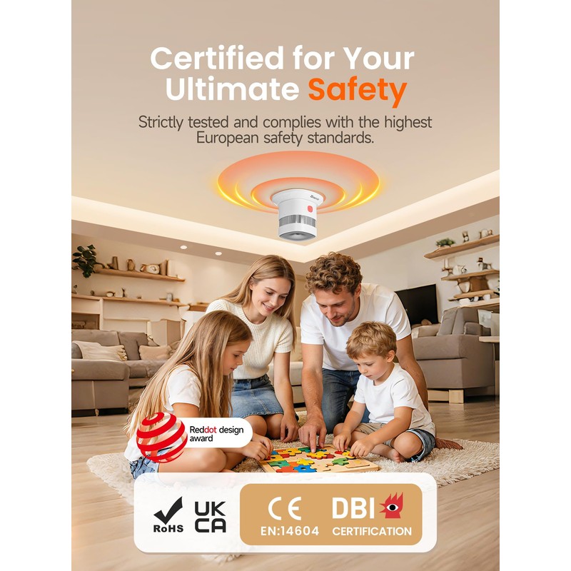 Heiman Smart Smoke Alarms for Home Requires Zigbee 3.0 Hub,